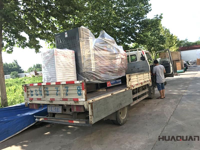 山東省臨沂市的一臺HQ400GF立柜四保護(hù)柴油發(fā)電機組發(fā)貨了，6.28